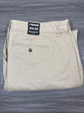 Mountain Khakis Relaxed Fit Khaki Pants Men 42 X 34 NWT NEW Teton Pant Sand